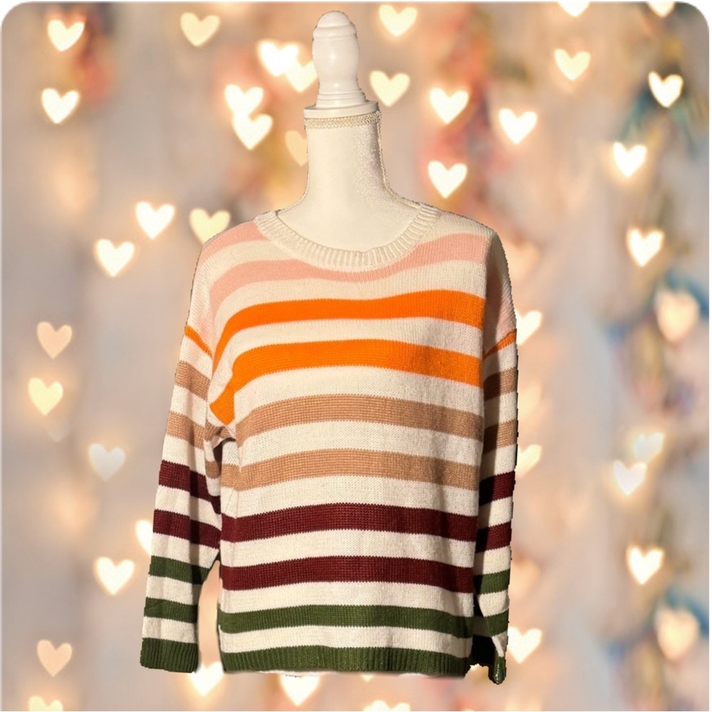 LUMIERE COLORFUL STRIPED SWEATER